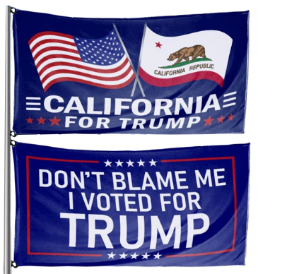 Don't Blame Me I Voted For Trump - California For Trump 3 X 5 Flag Bundle